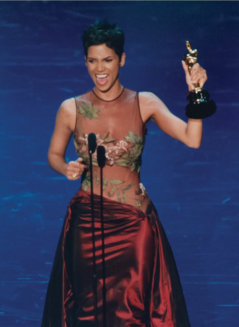 Halle Berry wins Best Actress for Monster’s Ball PHOTO COURTESY OF A.M.P.A.S.