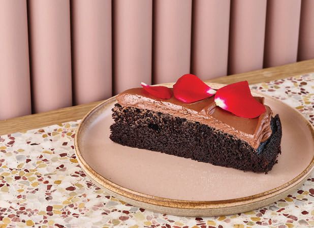 Saffy’s rich bergamot chocolate cake with rose ganache PHOTO BY: JOSEPH WEAVER