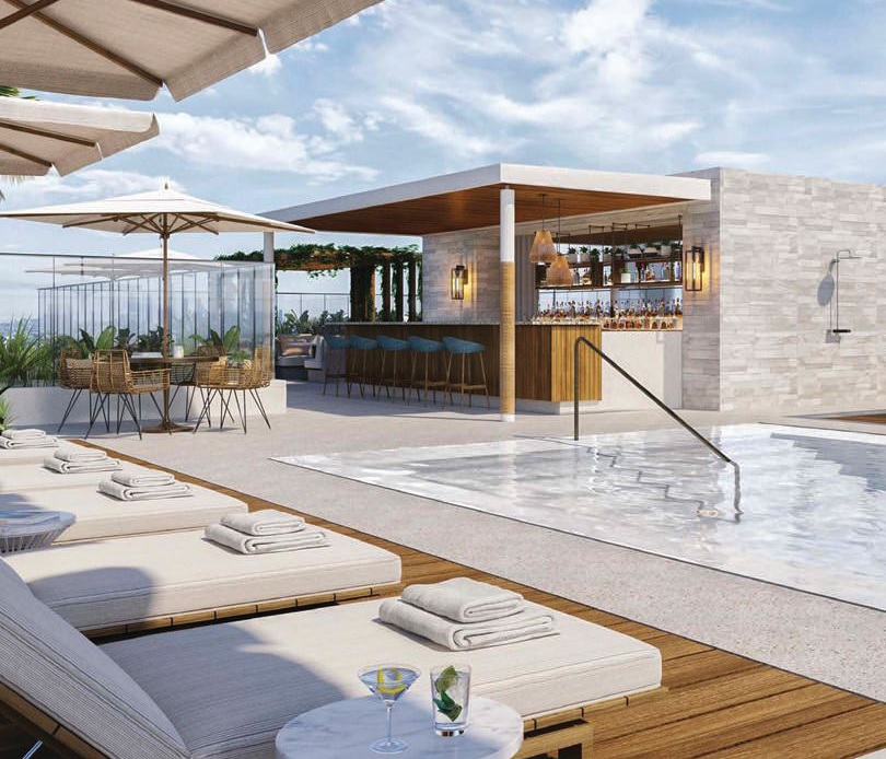 Thompson Hollywood’s rooftop pool and bar area. PHOTO COURTESY OF BRAND