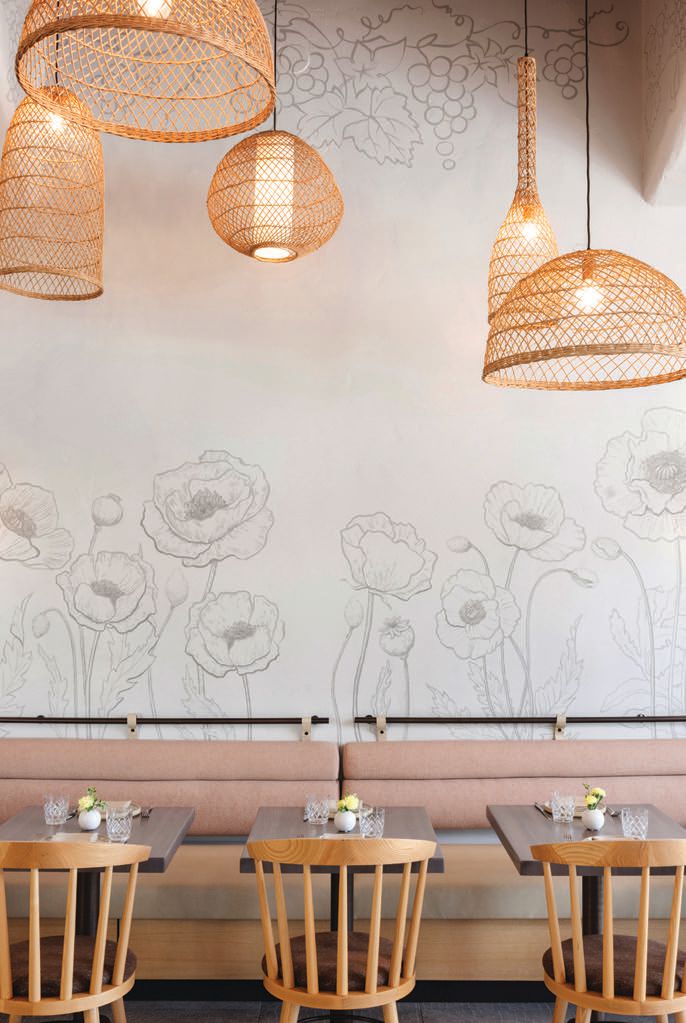 Adorned with hand-drawn illustrations, Cafe Lido is open for breakfast, lunch and dinner. PHOTO COURTESY OF MAR MONTE HOTEL