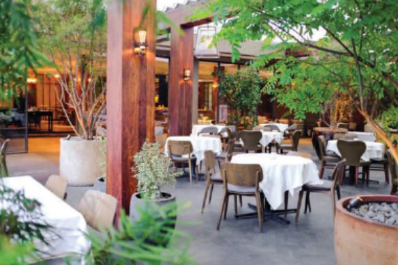 Enjoy steakhouse favorites done to the nines at Baltaire’s outdoor patio in Brentwood. COURTESY OF BALTAIRE