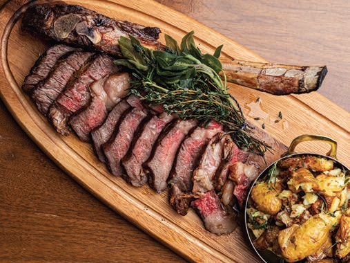 SIXTY Beverly Hills’ new eatery Ella serves pastas, pizzas and large plates like tomahawk steak PHOTO BY WONHO FRANK LEE