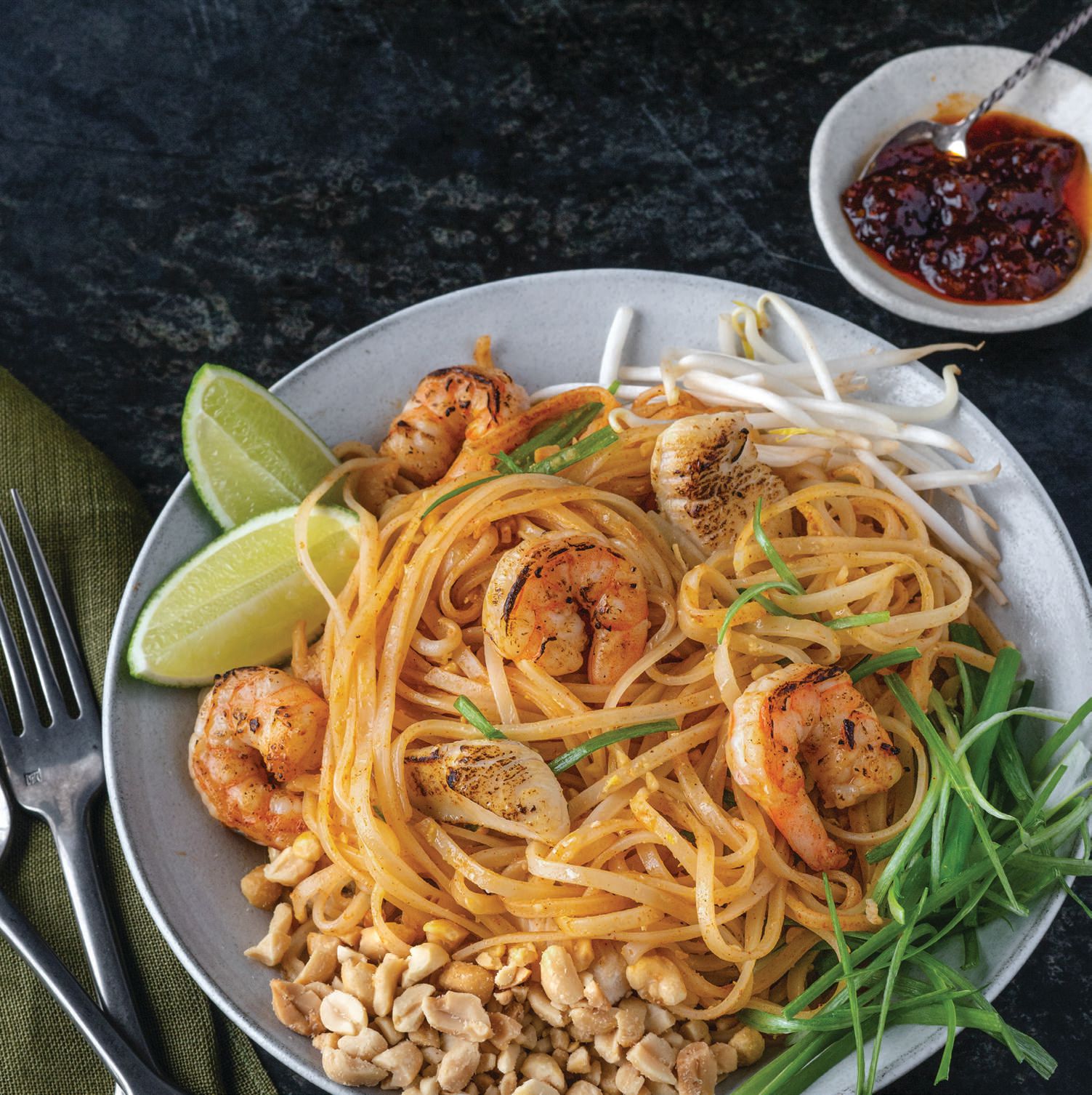 Chef Jet Tila’s new cookbook features popular recipes, like his classic pad Thai. REPRINTED WITH PERMISSION FROM 101 THAI DISHES YOU NEED TO COOK BEFORE YOU DIE BY JET TILA AND TAD WEYLAND FUKUMOTO, PAGE STREET PUBLISHING, CO. 2022. PHOTO BY KEN GOODMAN