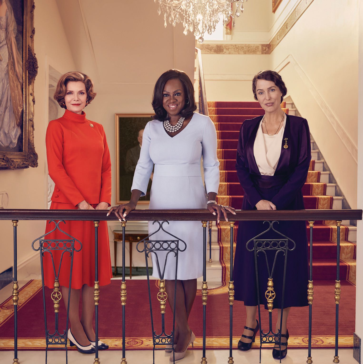 Michelle Pfeiffer, Viola Davis and Gillian Anderson star in Showtime’s The First Lady. PHOTO BY RAMONA ROSALES/SHOWTIME