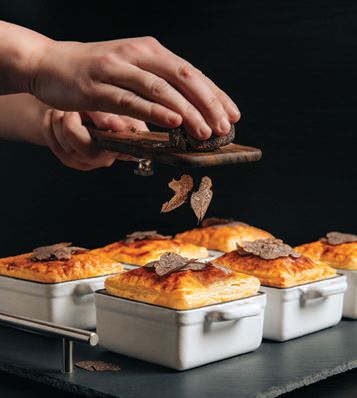 Puck’s beloved chicken potpie. PHOTO COURTESY OF WOLFGANG PUCK CATERING