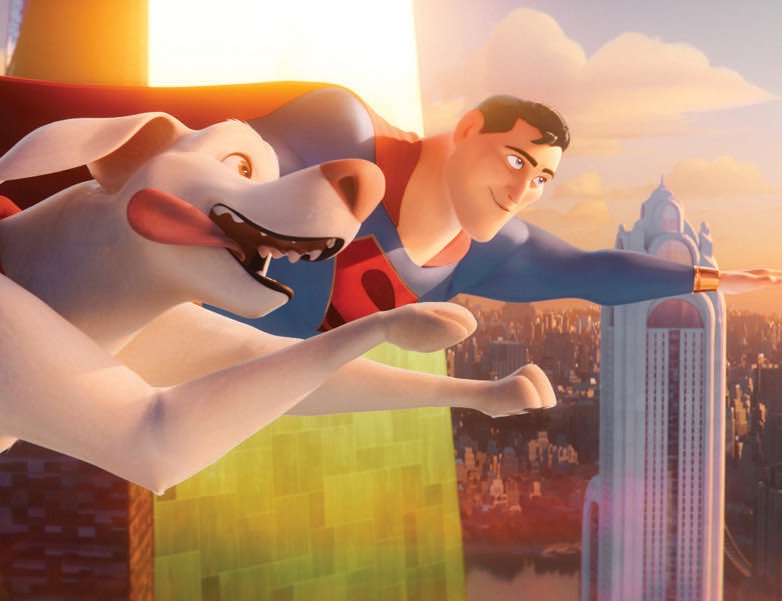 Warner Bros. Pictures’ animated action adventure DC League of Super-Pets.  COURTESY OF WARNER BROS. PICTURES. © 2021 WARNER BROS. ENTERTAINMENT INC. ALL RIGHTS RESERVED.