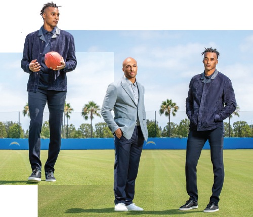 Armani is the official style partner of Chargers LUX PHOTO COURTESY OF: THE LOS ANGELES CHARGERS/MIKE NOVAK