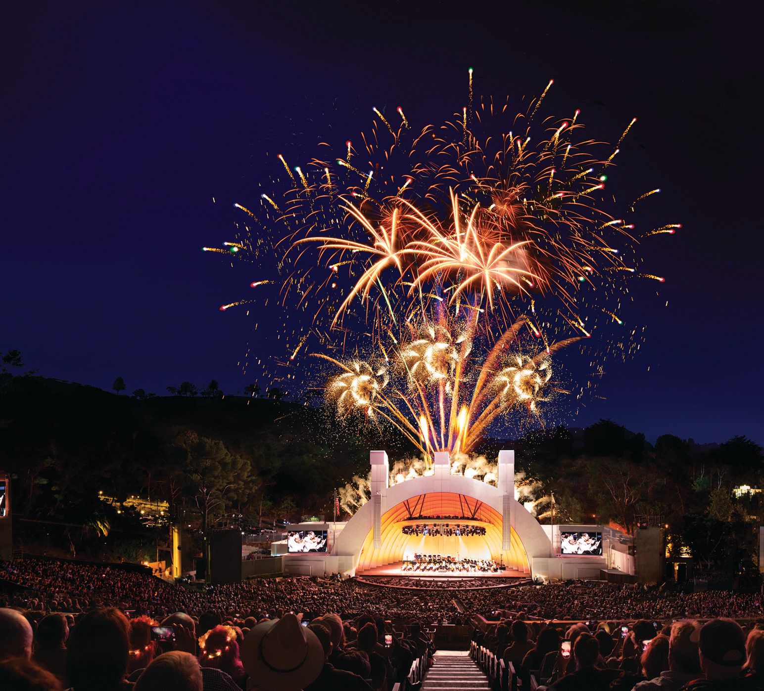The Hollywood Bowl, pictured here in 2019, is celebrating its 100-year anniversary with an exciting lineup of performers, events and beloved traditions, including July Fourth fireworks. PHOTO COURTESY OF THE LA PHIL