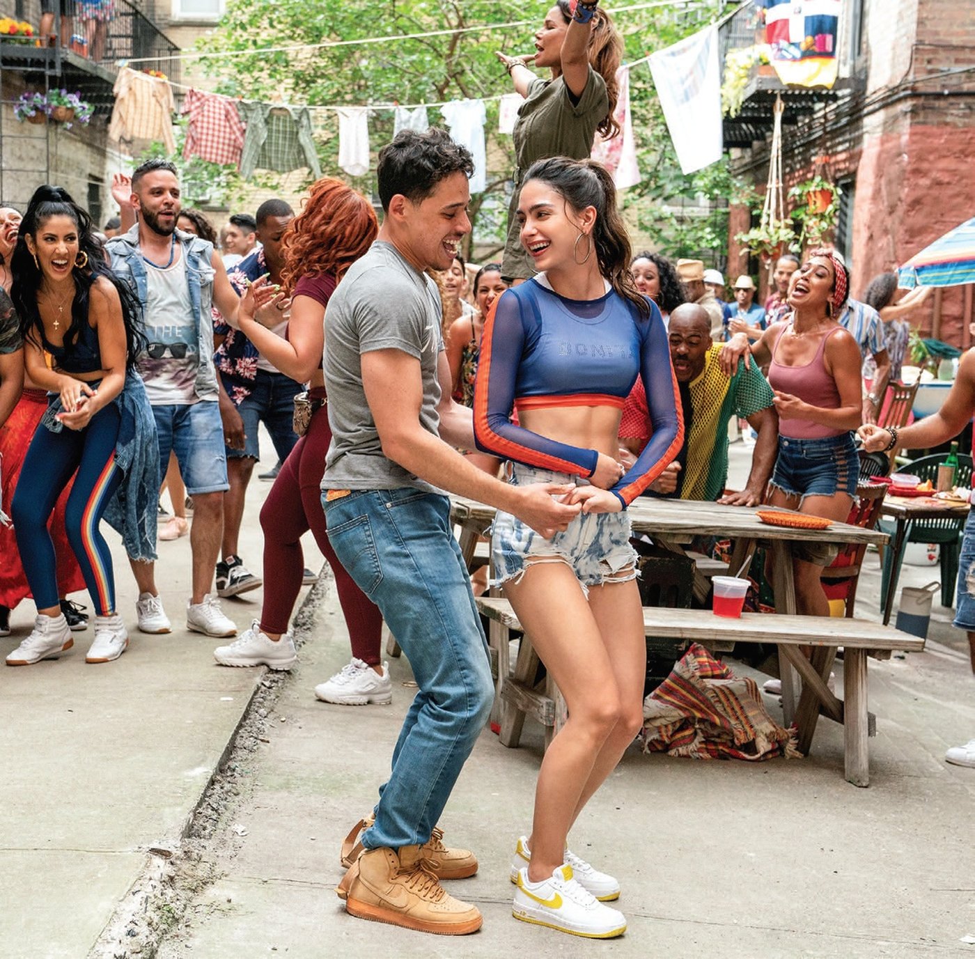 Barrera and her co-star, Anthony Ramos, dancing in their new film, In the Heights PHOTO COURTESY OF WARNER BROS. PICTURES/ZUMA PRESS