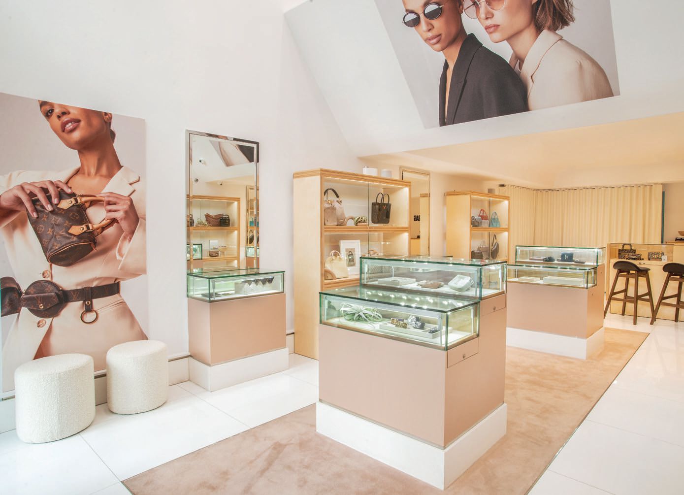 Rebag’s bright new 800-square-foot shop on Beverly Hills’ Brighton Way PHOTO COURTESY OF REBAG