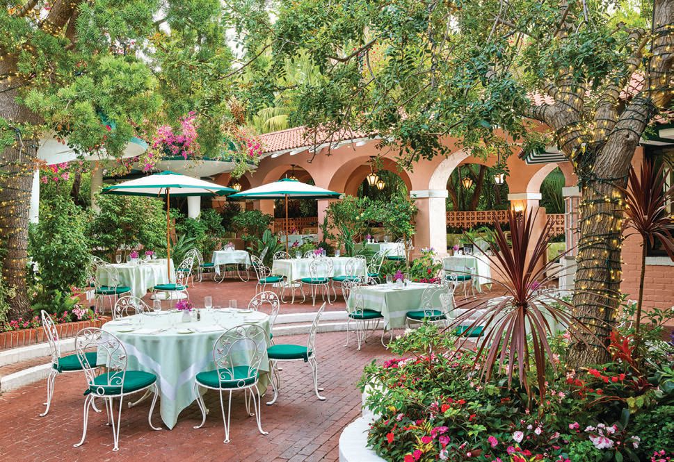 Polo Lounge is a favorite for see-and-be-seen dining. COURTESY OF THE BEVERLY HILLS HOTEL